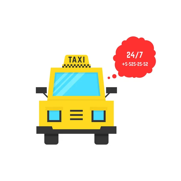 Taxiservice met tekstballon — Stockvector