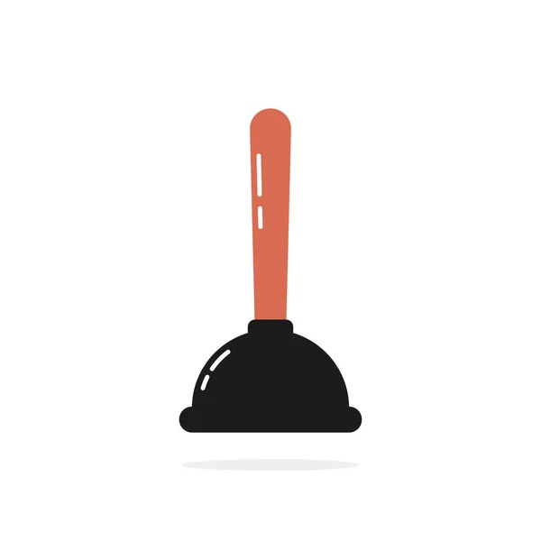 Black simple plunger icon — Stock Vector