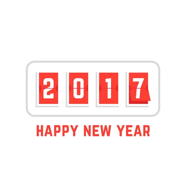 Heureux nouvel an avec le tableau de bord 2017 — Image vectorielle
