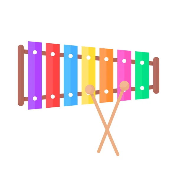 Icono de juguete xilófono simple — Vector de stock