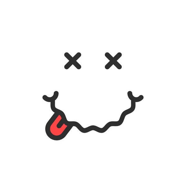 Simple borracho emoji cara icono — Archivo Imágenes Vectoriales