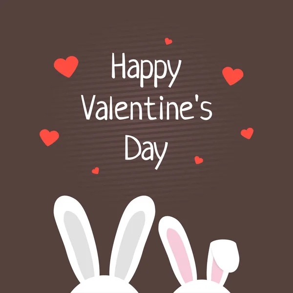 Oreilles de lapin comme bonne Saint-Valentin — Image vectorielle