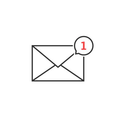 ince çizgi bildirim simgesini konuşma balonu