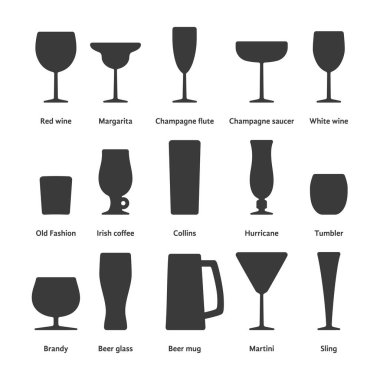 stemware logo siyah set