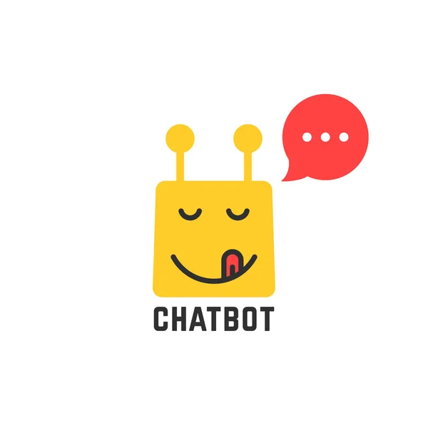 Ícone de chatbot amarelo gourmet — Vetor de Stock