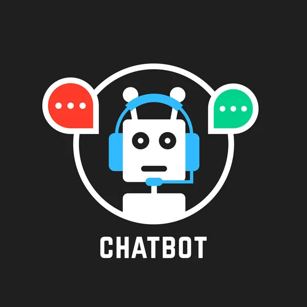 Chatbot pictogram zoals hotline-service — Stockvector