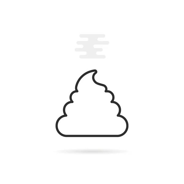 Black thin line pile of shit icon — Stockvector