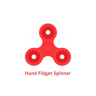 basit kırmızı el kıpır spinner logosu