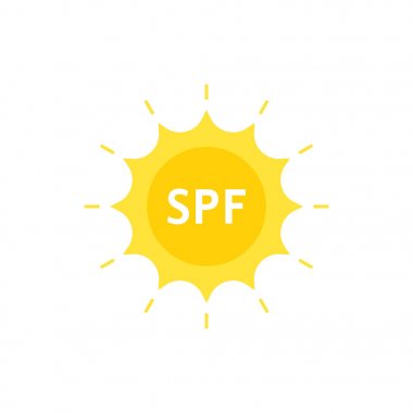 SPF güneş koruma faktörü güneş logo gibi
