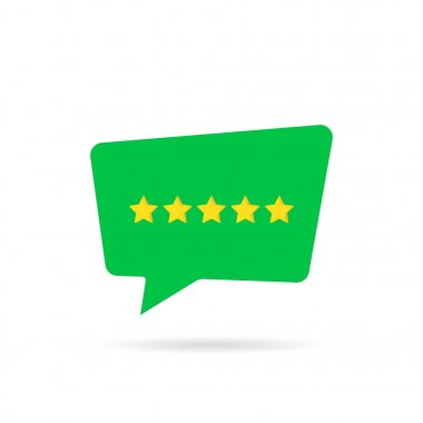 beş yıldız gibi olumlu geribildirim Puan