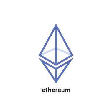 basit ince çizgi ethereum logosu