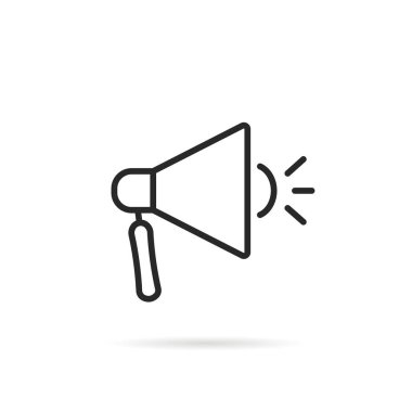 Mobil app simgesi gibi doğrusal megafon