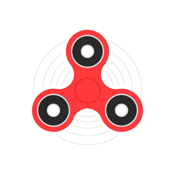 Red hand spinner or fidget toy — Stock Vector