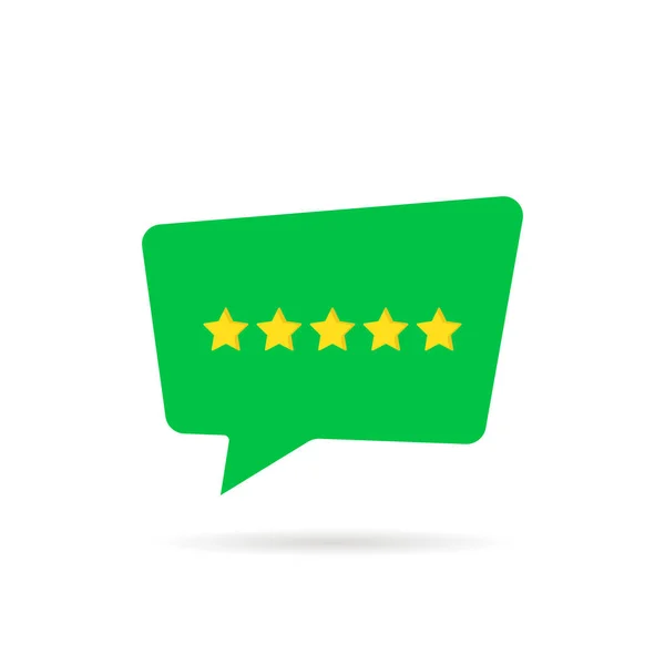 Vijf sterren rating als positieve feedback — Stockvector