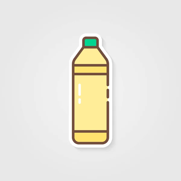 Botella con limonada y sombra — Vector de stock