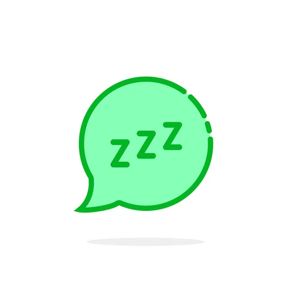 Zzz logo like green cartoon speech bubble — Stock Vector