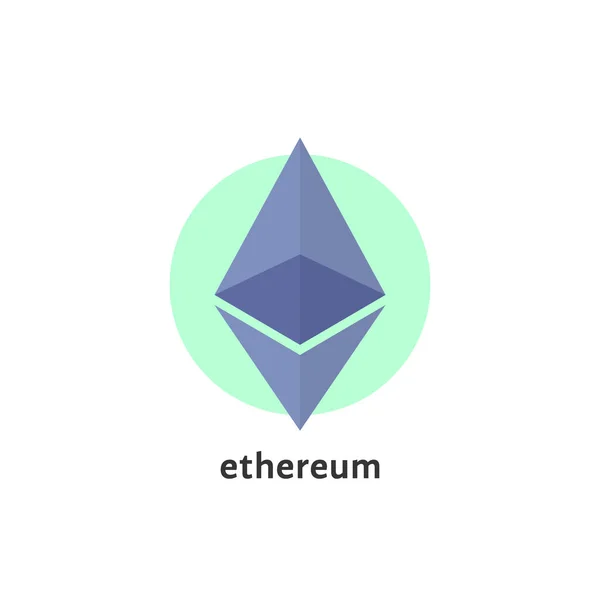 简单的 ethereum 标志隔离在白色 — 图库矢量图片