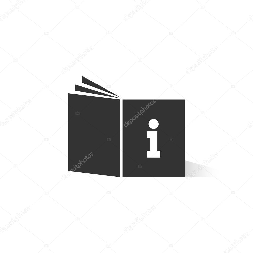 black tutorial book logo with shadow
