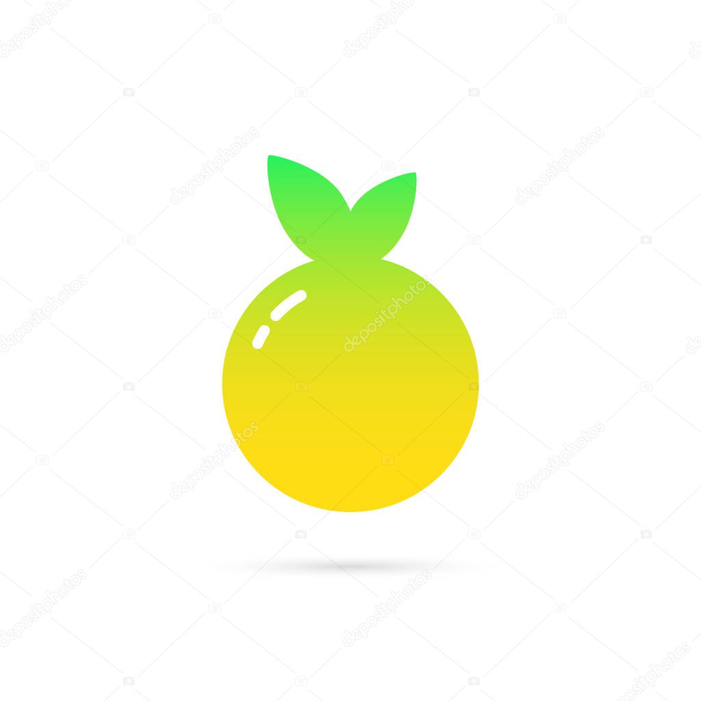 abstract summer fruite logo with gradient