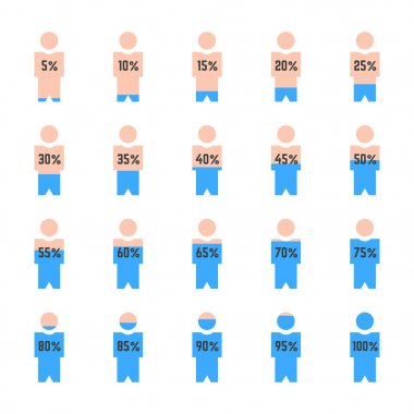yüzde insanlar gibi basit infographics bilgi