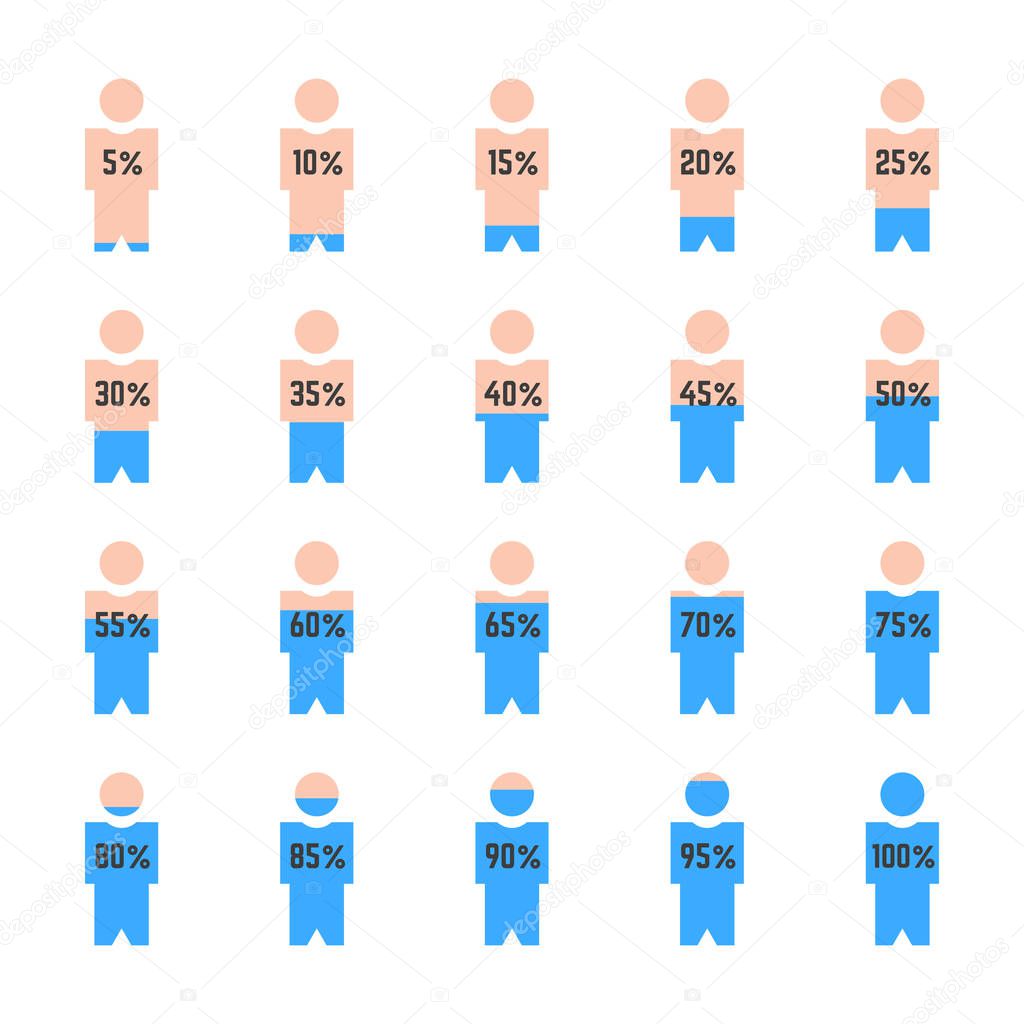 simple infographics details like percentage people