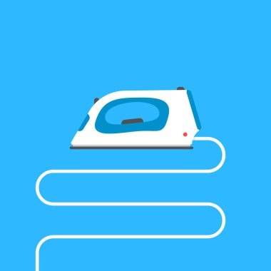 düz stil simgesinde beyaz basit demir