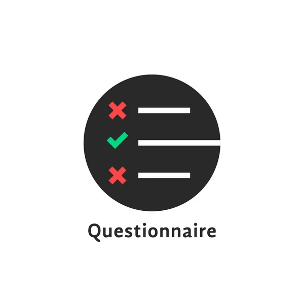 Круглий простий логотип анкети — стоковий вектор