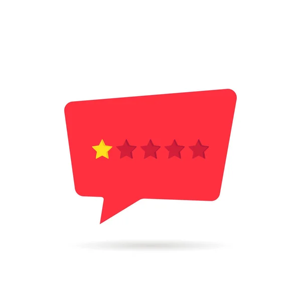 Abstracte rating ster als negatieve feedback — Stockvector