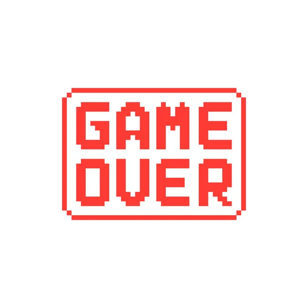 Simple jeu sur pixel badge sur fond blanc — Image vectorielle