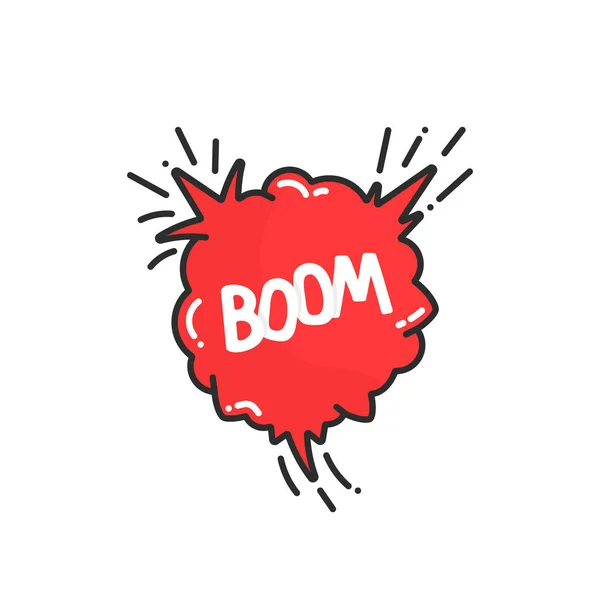 Cartoon explosion boom in comic book — Stock Vector