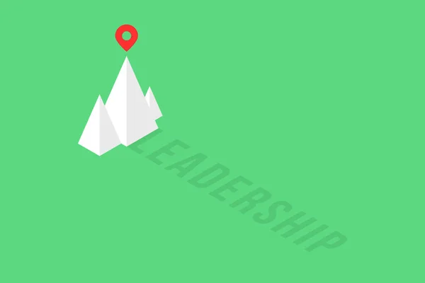 Cumbre Montaña Isométrica Como Logotipo Liderazgo Diseño Arte Gráfico Simple — Vector de stock