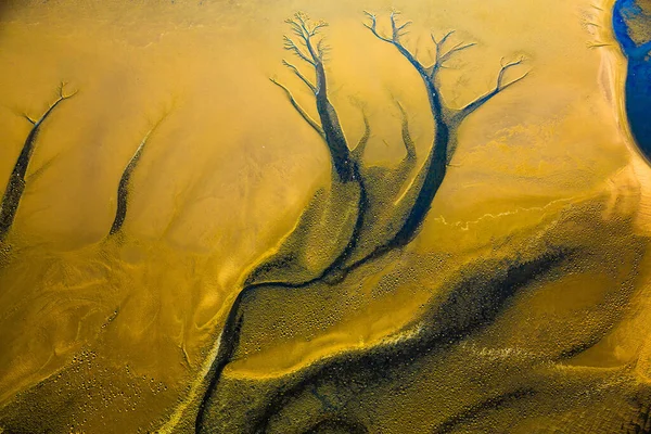Піщані дюни пустелі Наміб з літаків на узбережжі Скелетону в Намібії.. — стокове фото