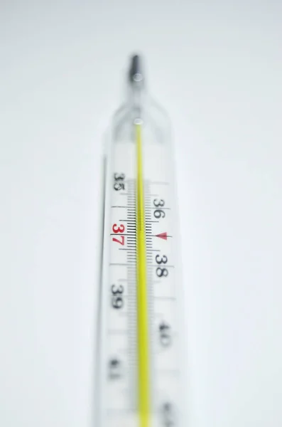 Temperatura Alto Alto Sfondo Bianco Orientamento Verticale Fotografia Stock