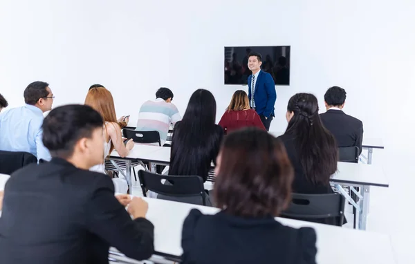 Businessman Presentation Conference Meeting Room Audience Lecturer — Stock Photo, Image