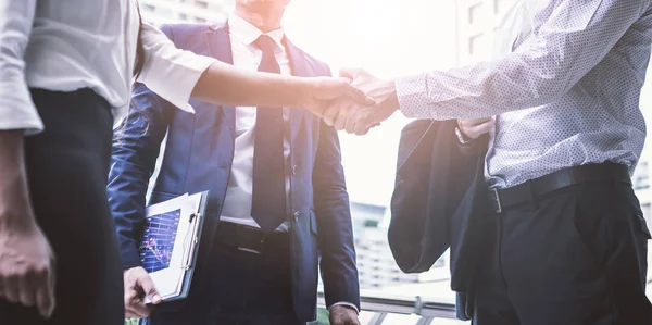 Stretta Mano Degli Affari Persone Colleghi Lavoro Squadra Meeting Hold — Foto Stock