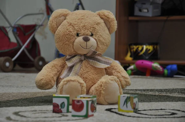 Beautiful Teddy Bear Children Room — Stock Photo, Image