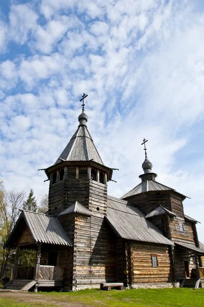 Деревянная Церковь Средневековом Городе Суздале — стоковое фото