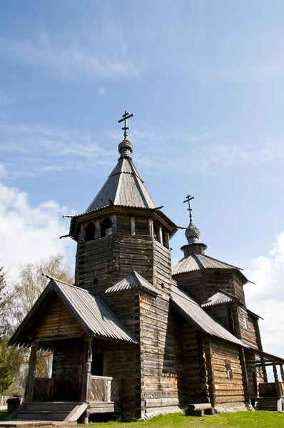 Старая Средневековая Деревянная Церковь Лицензионные Стоковые Изображения