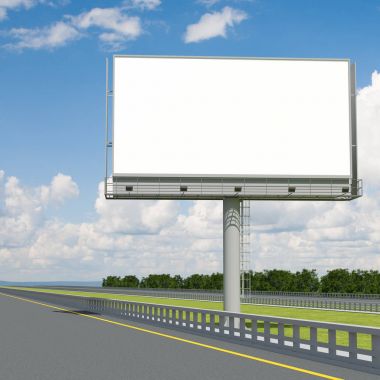 3D render boş billboard 03. 3D modelleme