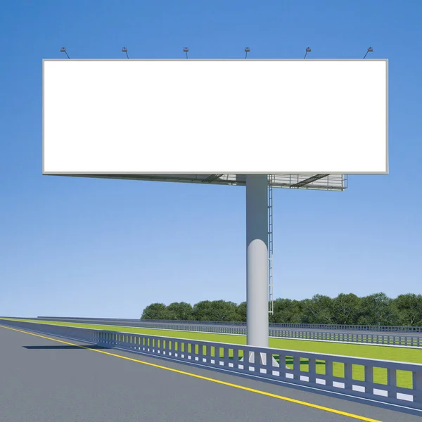 Rendering Κενό Billboard Τρισδιάστατη Μοντελοποίηση — Φωτογραφία Αρχείου