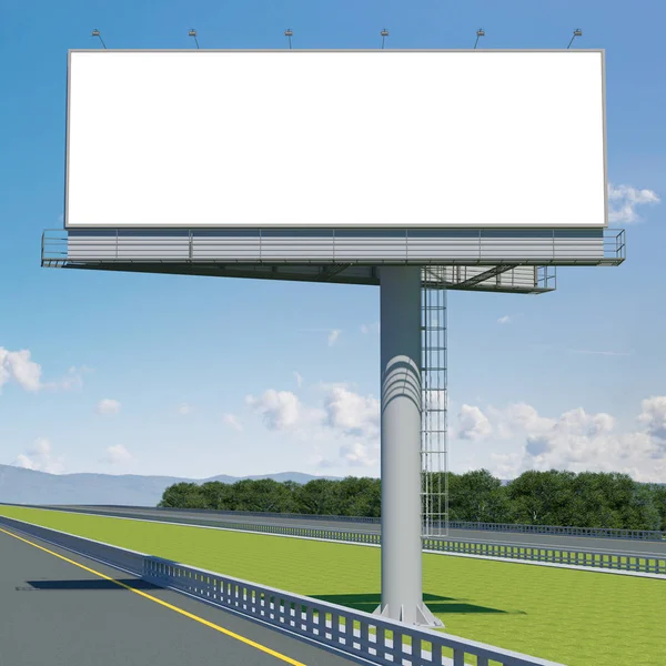 Rendering Κενό Billboard Τρισδιάστατη Μοντελοποίηση — Φωτογραφία Αρχείου