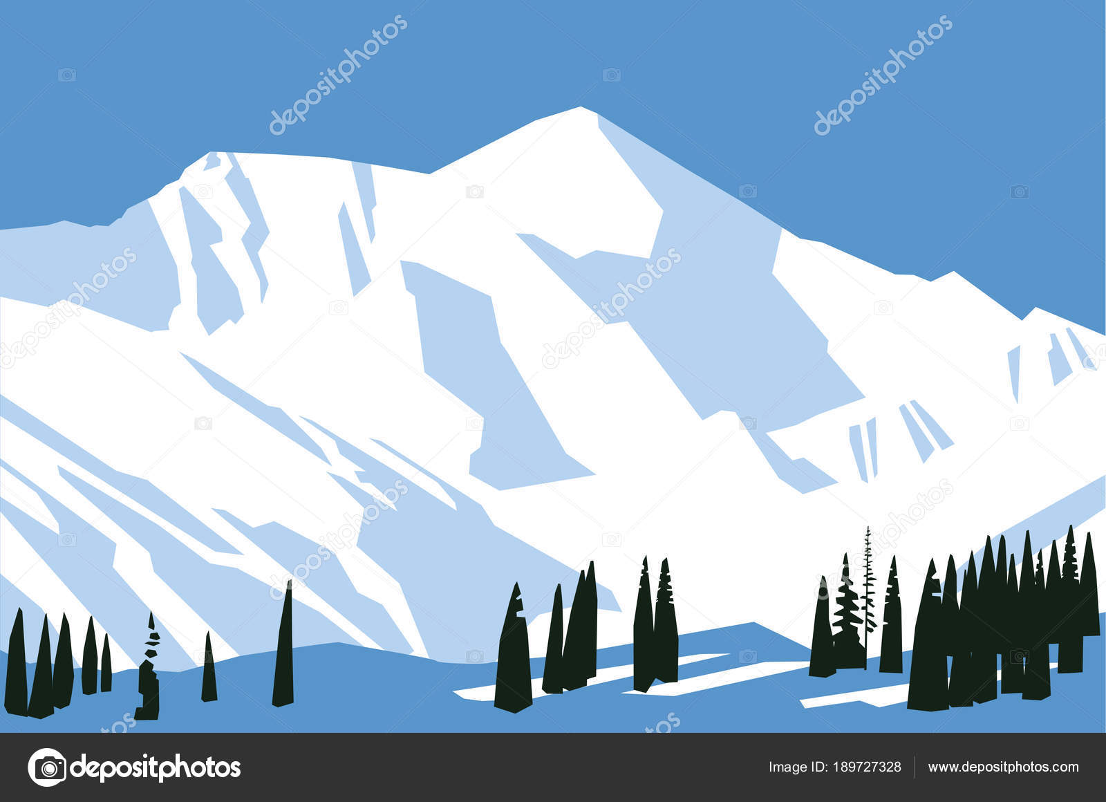 Painted Snow Mountains Vector Drawing Vector Image By C Kev4637 Mail Ru Vector Stock