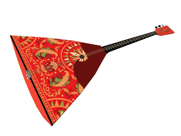 Renderizado Rojo Balalaika Instrumento Musical Ruso Cuerda Folclórica Modelado —  Fotos de Stock