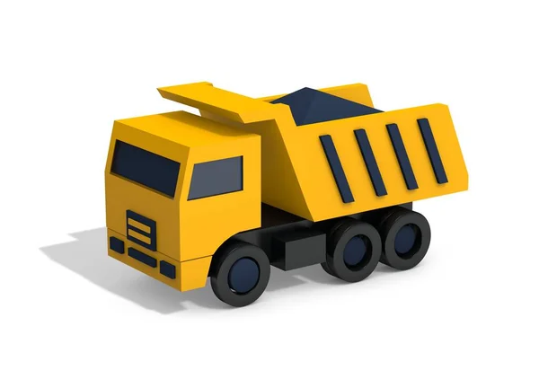 Ilustracja Specjalnego Sprzętu Uproszczona Ikona Ciężarówki Modelowanie — Zdjęcie stockowe