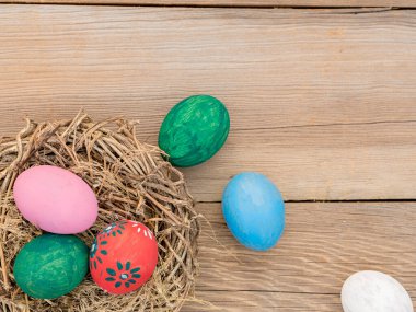 Eski kurullarında, ahşap boyalı Paskalya yumurta Paskalya yumurtaları