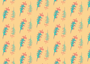 Sarı arkaplanda mavi dallar