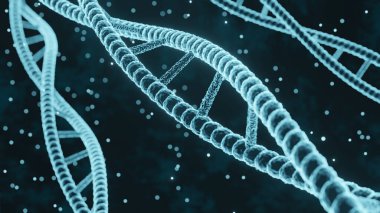 DNA molekülleri soyut arkaplan oluşturur