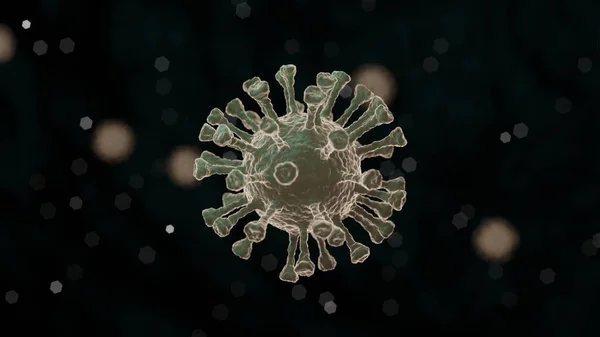 Corona Virus Rendering Illustrazione Microbiologia Virologia — Foto Stock