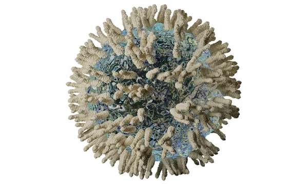 Coronavirus Covid Darstellung Mit Clipping Pfad Mikrobiologie Und Virologie Konzept — Stockfoto