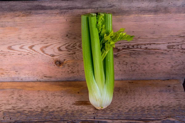 Celery Wooden Table — Stock Photo, Image